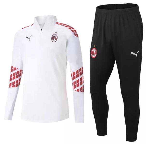 AC Milan White Training Suits Sweatshirt with Pants 2020/21